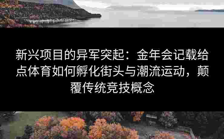 新兴项目的异军突起：金年会记载给点体育如何孵化街头与潮流运动，颠覆传统竞技概念