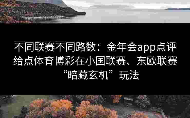 不同联赛不同路数：金年会app点评给点体育博彩在小国联赛、东欧联赛“暗藏玄机”玩法